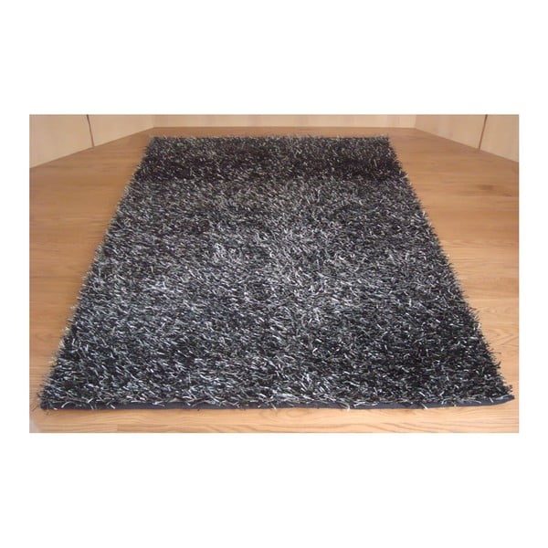 Kilimas "Shaggy Black Silver", 75x155 cm