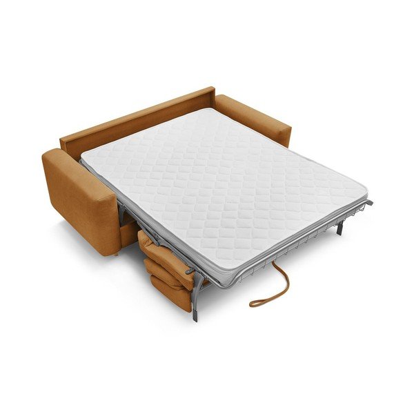 Garstyčių spalvos sofa miegojimui/sulankstoma 220 cm Cocoone – Bobochic Paris-image-3