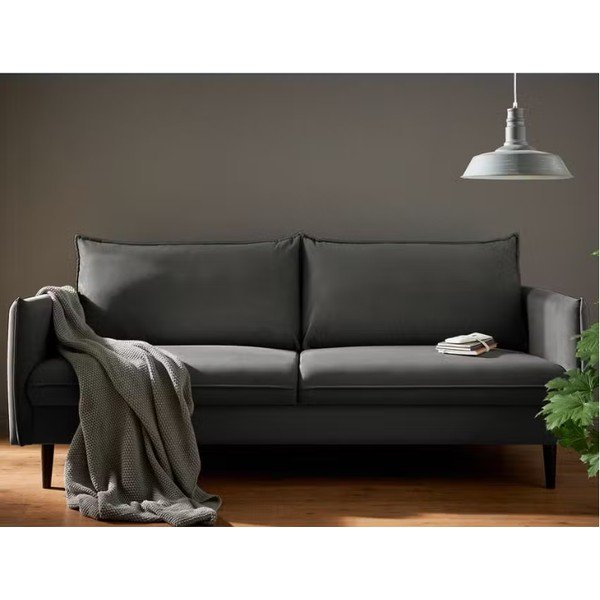 Tamsiai pilkos spalvos iš velveto sofa 203 cm Juli – Ropez-image-1