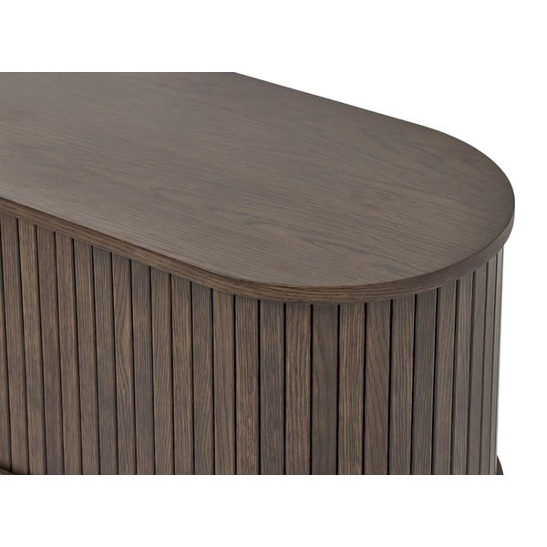 Rudos spalvos TV spintelė iš ąžuolo 180x56x40 cm Meta – Unique Furniture-image-2