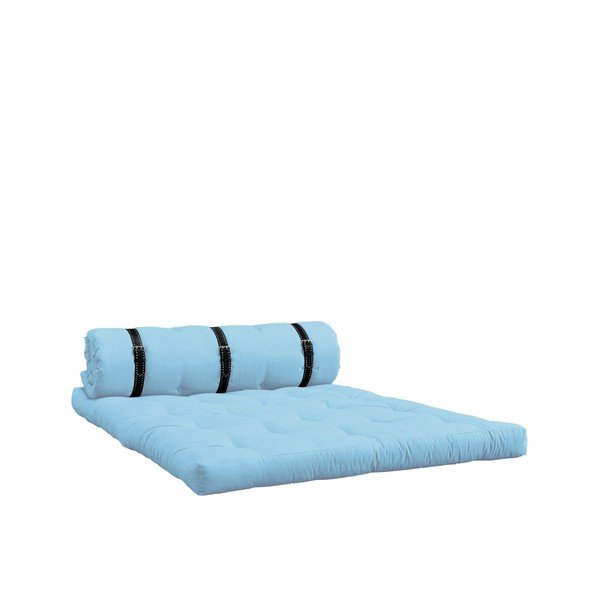 Kintama sofa su baltais dygsniuotos odos dirželiais "Karup Buckle Up Celeste-image-4