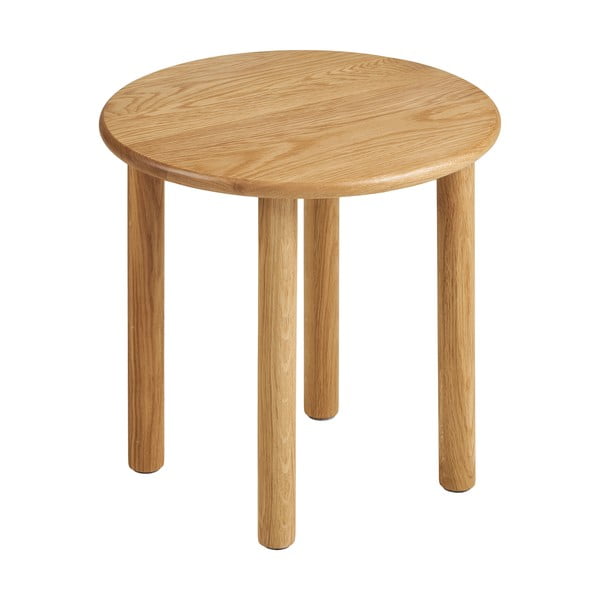 Iš ąžuolo masyvo apvalios formos šoninis stalas ø 40 cm Jena – House Nordic