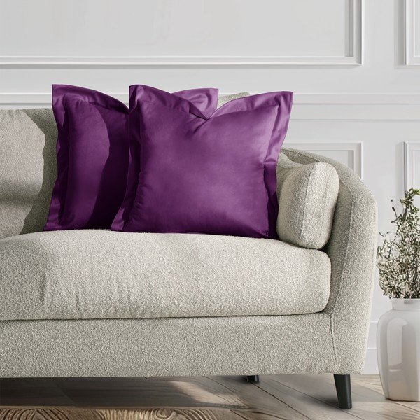 2 tamsiai violetinių pagalvės užvalkalų rinkinys AmeliaHome, 45 x 45 cm-image-1