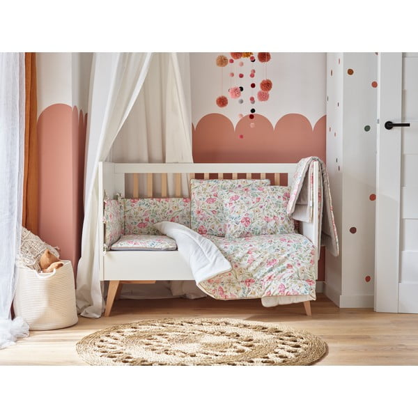 Vaikiškas antklodės komplektas su pagalve Pinio Floral, 100 x 135 cm-image-1