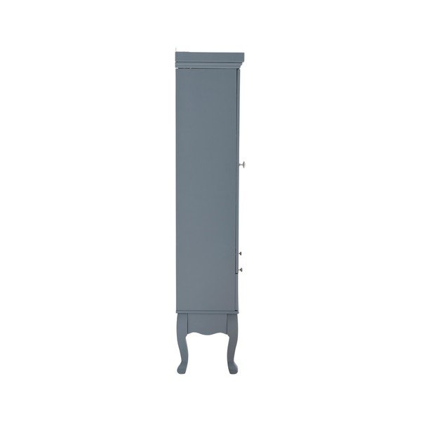 Pilkos spalvos iš MDF plokštės pakabinama vitrina 85x170,5x35 cm Prato – Ellos Home-image-4
