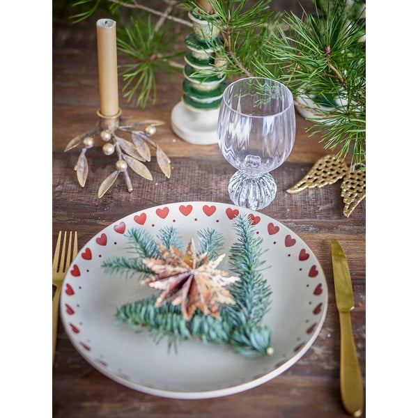 Baltos spalvos iš akmens masės lėkštė su Kalėdų motyvu ø 26,5 cm Jolly – Bloomingville-image-1