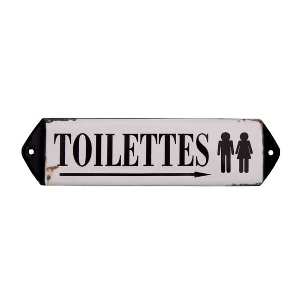 Iš metalo ženklas 30,5x7 cm Toilettes – Antic Line