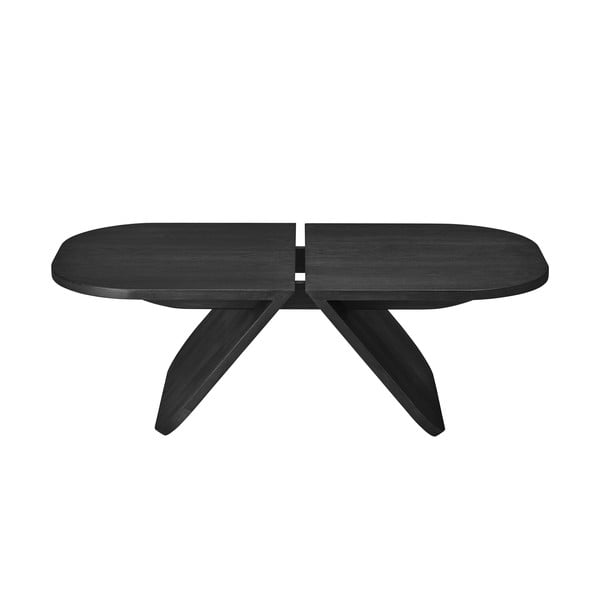 Juodos spalvos iš ąžuolo masyvo kavos staliukas 54x100 cm Avio – Blomus