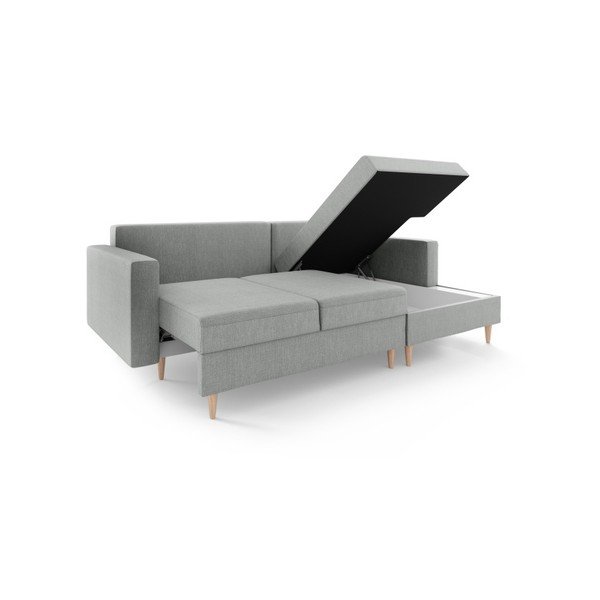 Pilka sofa-lova su daiktadėže Mazzini Sofas Aubrieta, kampas dešinėje-image-2