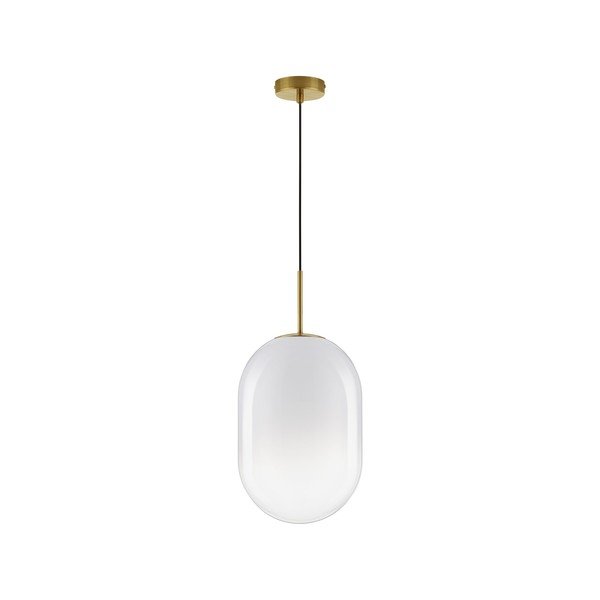 Baltos spalvos/auksinės spalvos iš stiklo kabantis šviestuvas ø 24 cm Chrysi – Nova Luce