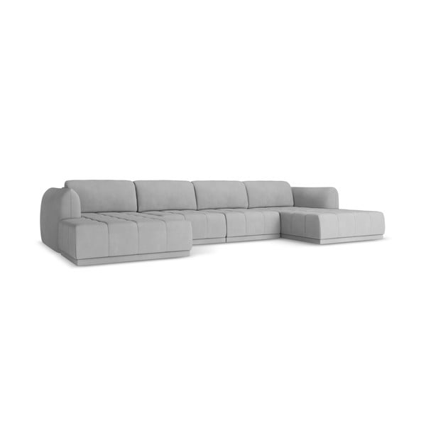 Šviesiai pilkos spalvos kampinė sofa Hoku – Makamii-image-2