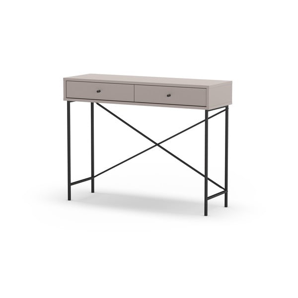 Konsolinis staliukas pilkos spalvos/smėlio spalvos 35x110 cm Titan – Marckeric-image-4