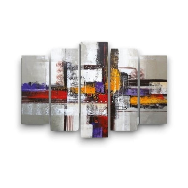 5 dalių paveikslas ant drobės Abstract