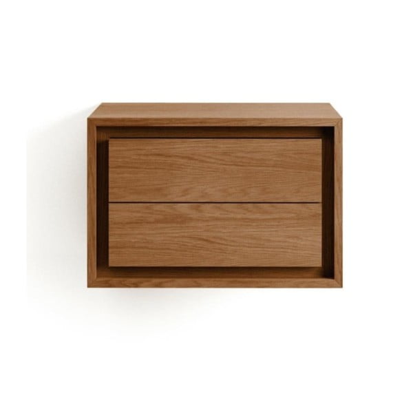 Rudos spalvos iš tikmedžio masyvo pakabinama spintelė po kriaukle 60x40 cm Kenta – Kave Home