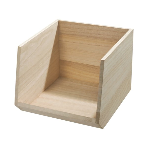 Dėžutė iš paulovnijos medienos iDesign Eco Open, 25,4 x 29 cm