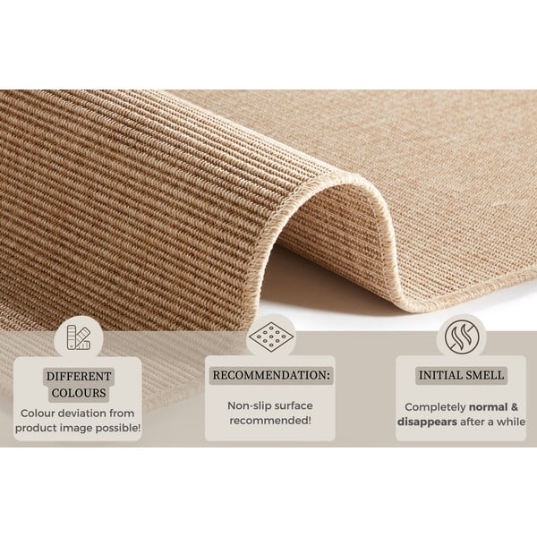 Smėlio spalvos lauko kilimas 80x450 cm Nature – Hanse Home-image-4