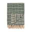 Žalios spalvos iš perdirbtos medvilnės antklodė ir pledas 130x180 cm Adana – House Nordic