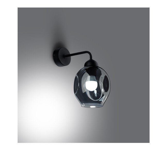 Juodos spalvos sieninė lempa ø 25 cm Garten – Sollux-image-2