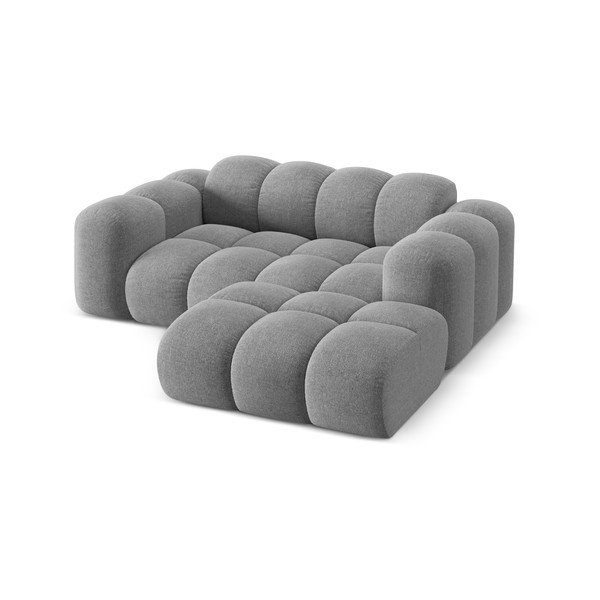 Šviesiai pilkos spalvos iš šenilinio audinio kampinė sofa (su dešiniuoju kampu/su gultu) Treno – Cosmopolitan Design-image-2