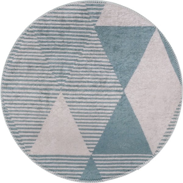 Skalbiamas apvalios formos kilimas mėlynos spalvos ø 80 cm Yuvarlak – Vitaus