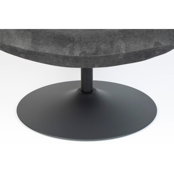 Krėslas tamsiai pilkos spalvos iš velveto Bubba – Zuiver-image-1