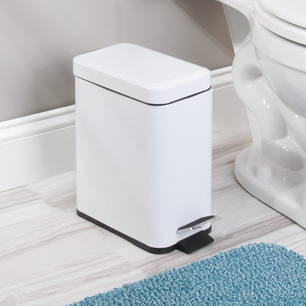 Balta metalinė šiukšliadėžė iDesign, 5 l-image-1