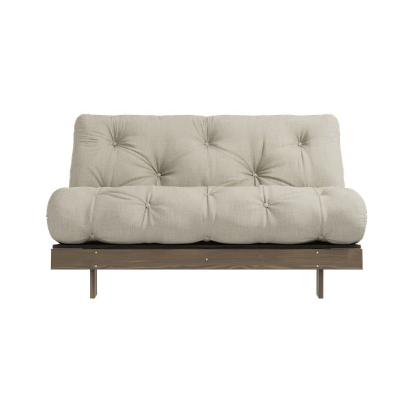 Sulankstoma sofa smėlio spalvos iš lino 140 cm Roots – Karup Design