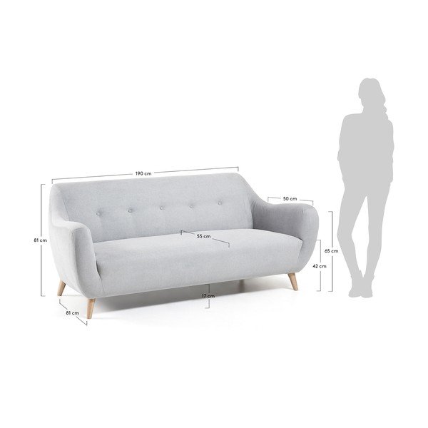 Šviesiai pilka sofa Kave Home Opal-image-4