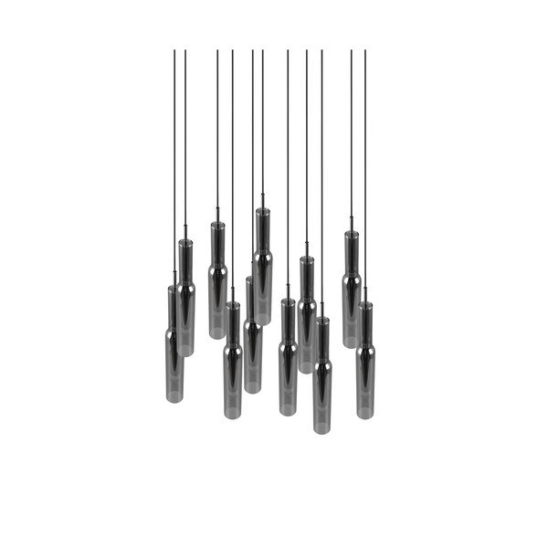 Kabantis šviestuvas sidabrinės spalvos LED ø 50 cm su stiklo gaubtu Lucent – Trio Select-image-4