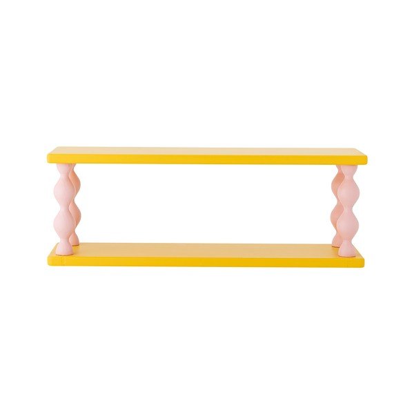 Geltonos spalvos kelių aukštų vaikiška sieninė lentyna 60 cm Bibiola – Bloomingville Mini