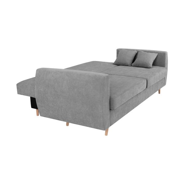 "Cosmopolitan Design Amsterdam" pilka trivietė sofa-lova su saugykla, 231 x 98 x 95 cm-image-3