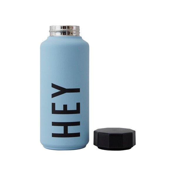 Šviesiai mėlynas termosas Design Letters Hey, 500 ml-image-1