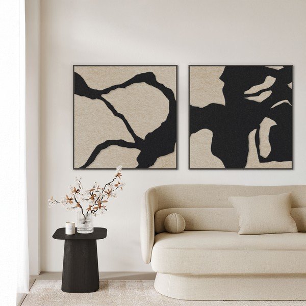 3D paveikslas su rėmeliu/sugeriantis garsą 102x102 cm Quiet Friction 1 – Malerifabrikken-image-2