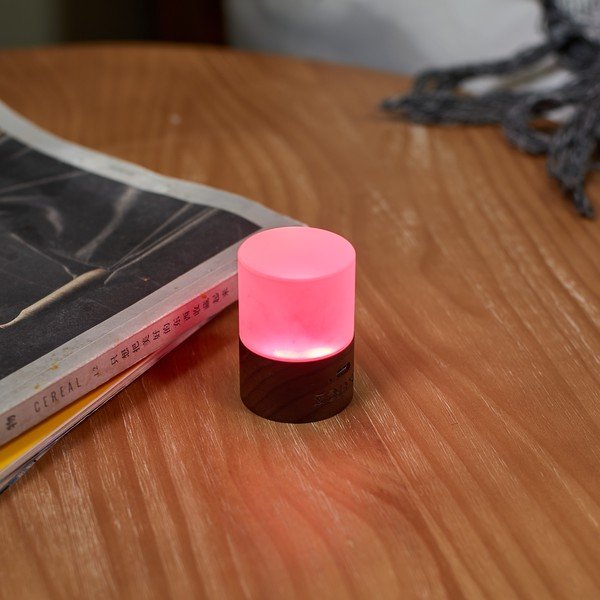 Stalinis šviestuvas tamsiai rudos spalvos LED su pritemdymo funkcija (aukštis 6 cm) su stiklo gaubtu Lemelia – Gingko-image-1