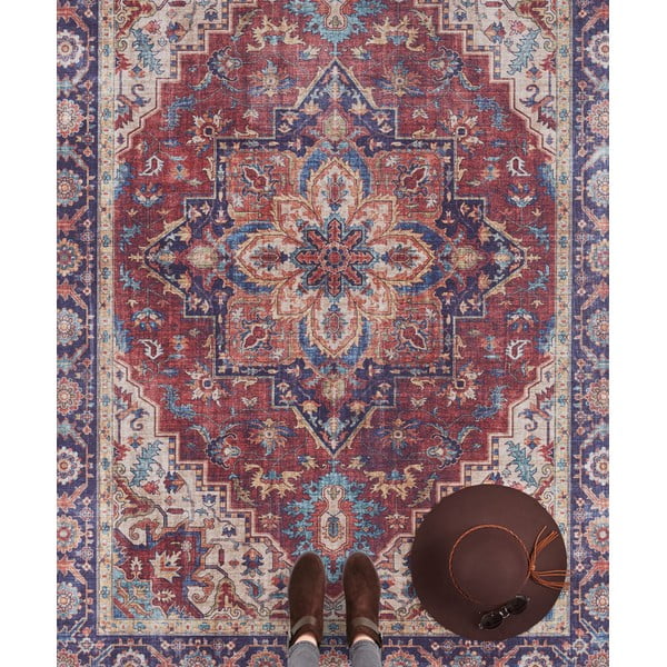 Raudonas ir violetinis kilimas Nouristan Anthea, 120 x 160 cm-image-2