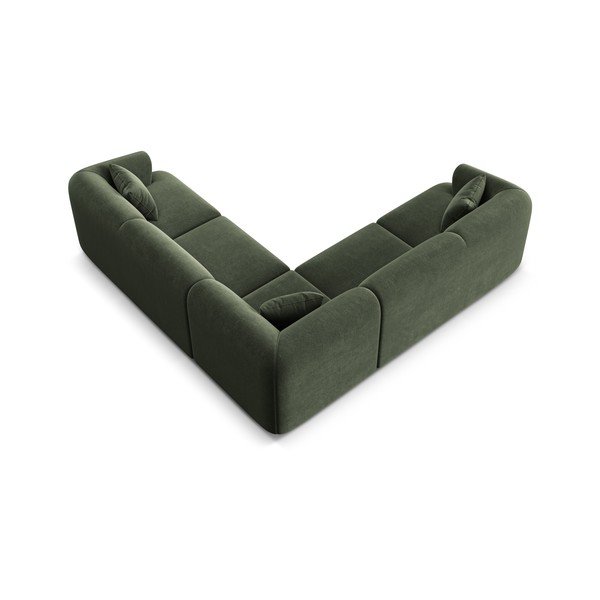 Žalios spalvos kampinė sofa iš velveto Campi – Cosmopolitan Design-image-4