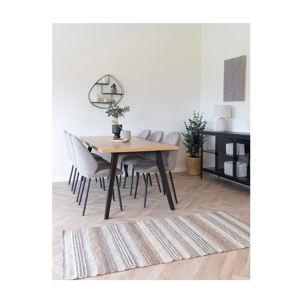 Rankų darbo iš džiuto mišinio kilimas rudos spalvos 80x180 cm Morena – House Nordic-image-1
