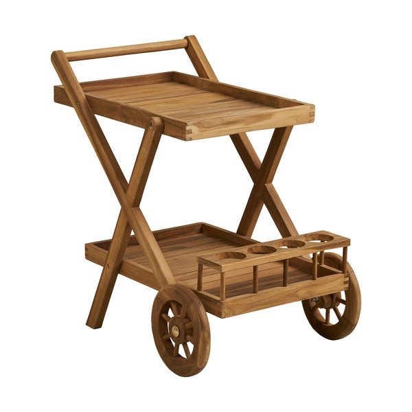 Iš medienos masyvo vežimėlis ant ratukų 50x86 cm Pasaku – House Nordic