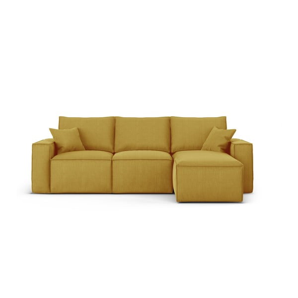 Geltonos spalvos kampinė sofa "Cosmopolitan Design Miami", dešinysis kampas