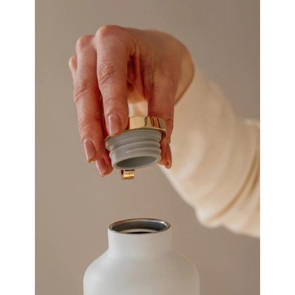 Baltas nerūdijančio plieno termo buteliukas Equa Basic Snow White, 680 ml-image-1