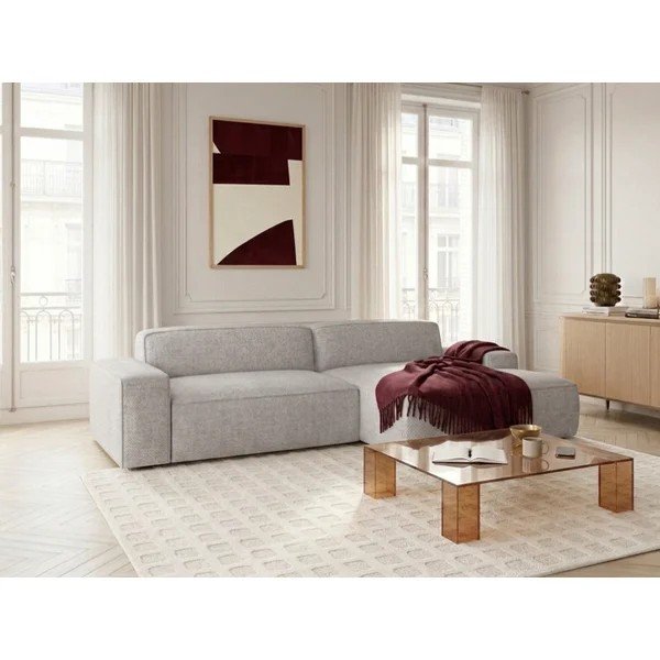 Pilkos spalvos sulankstoma/ar elektrisko sēdekļa regulēšanu kampinė sofa (su dešiniuoju kampu) Abel – Bobochic Paris-image-4