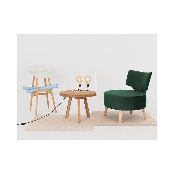 Tamsiai žalias pasirinktinės formos fotelis "Flippin Armchair-image-4