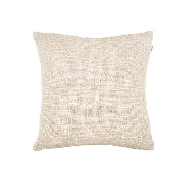 Smėlio spalvos medvilninė pagalvė PT LIVING Tinklelis, 45 x 45 cm