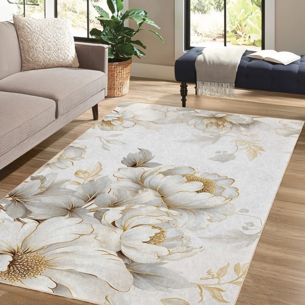 Skalbiamas kilimas kreminės spalvos 160x230 cm Soft and Gentle – Mila Home-image-4