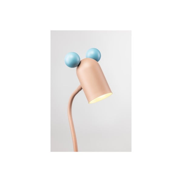 Stalinis šviestuvas šviesiai mėlynos spalvos/rožinės spalvos (aukštis 50 cm) su metaliniu gaubtu Mouse – GTV-image-4