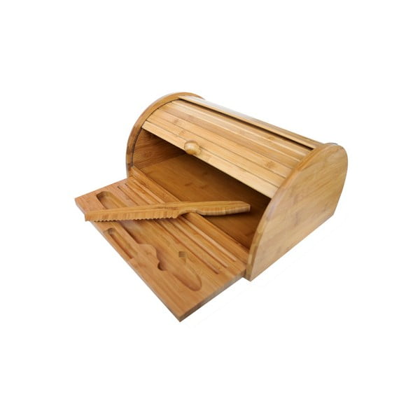 Bambukinė duonos dėžė Panino su peiliu