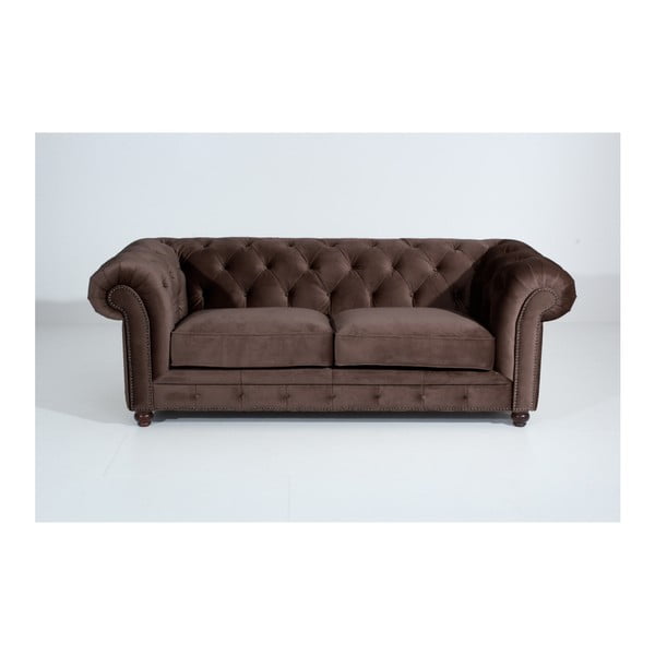 Tamsiai ruda sofa "Max Winzer Orleans Velvet", 216 cm