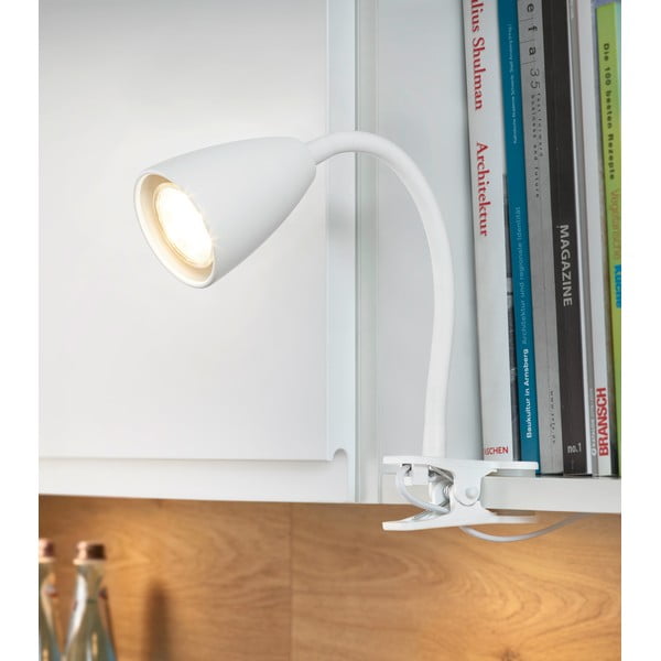 Stalinis šviestuvas baltos spalvos su segtuku (aukštis 20 cm) Wanda – Trio-image-1