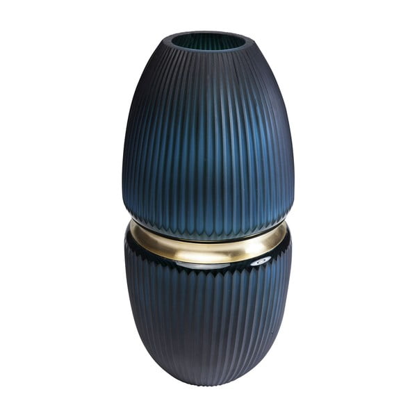 Tamsiai mėlyna vaza Kare Design Cesar, aukštis 45 cm