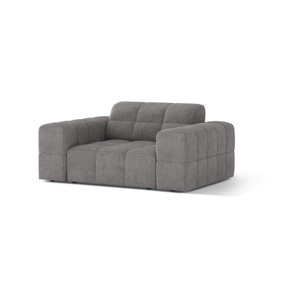 Pilkos spalvos krėslas iš šenilinio audinio Chicago – Cosmopolitan Design-image-1